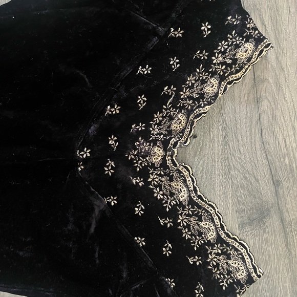 VINTAGE black velvet bodysuit etincelle - Picture 5 of 7